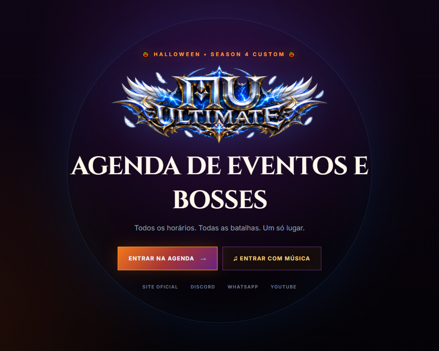 AGENDA DE EVENTOS MU ULTIMATE